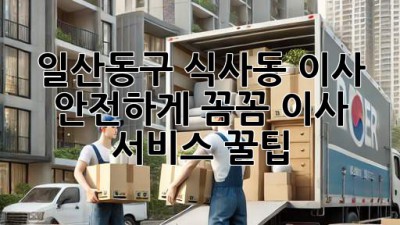 👋 일산동구 식사동 이사, 안전하게! 꼼꼼 이사 서비스 꿀팁 🚚💨